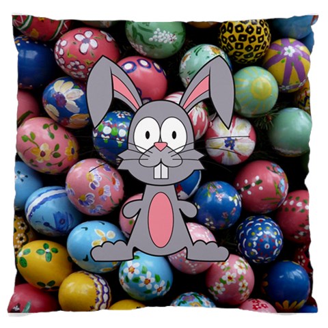 Easter Egg Bunny Treasure Large Cushion Case (Two Sided)  from ArtsNow.com Back