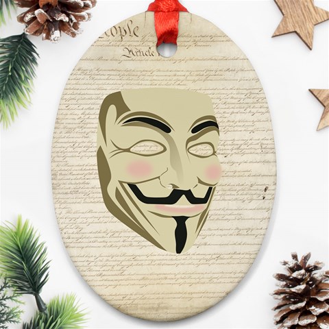 We The Anonymous People Oval Ornament (Two Sides) from ArtsNow.com Back