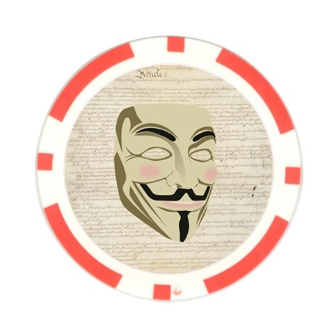 We The Anonymous People Poker Chip from ArtsNow.com Front