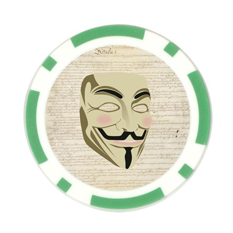 We The Anonymous People Poker Chip from ArtsNow.com Front