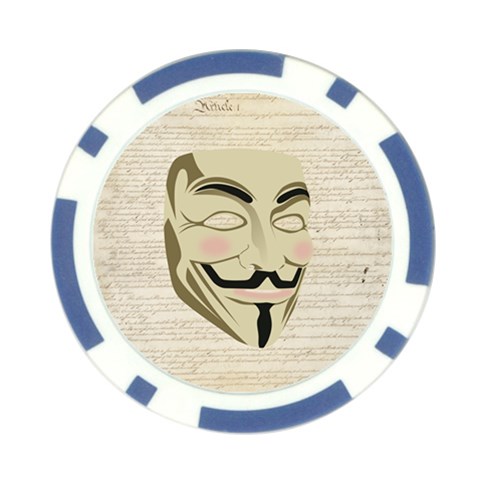 We The Anonymous People Poker Chip from ArtsNow.com Front