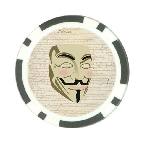 We The Anonymous People Poker Chip from ArtsNow.com Back