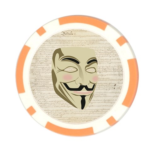 We The Anonymous People Poker Chip (10 Pack) from ArtsNow.com Front