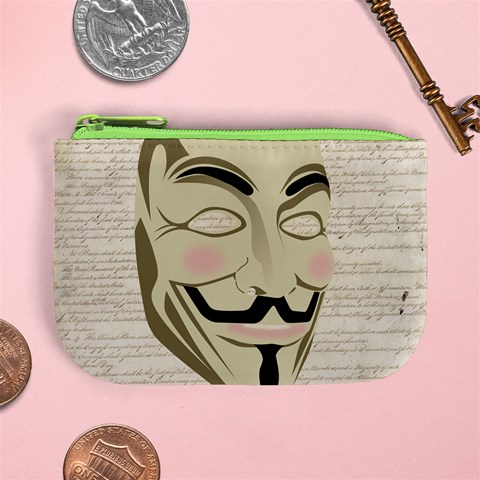 We The Anonymous People Coin Change Purse from ArtsNow.com Front