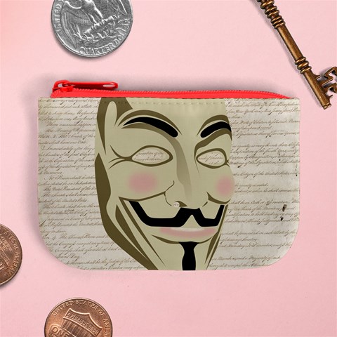 We The Anonymous People Coin Change Purse from ArtsNow.com Front