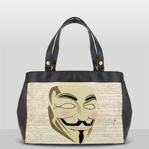 We The Anonymous People Oversize Office Handbag (Two Sides) from ArtsNow.com Back