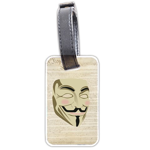 We The Anonymous People Luggage Tag (Two Sides) from ArtsNow.com Front