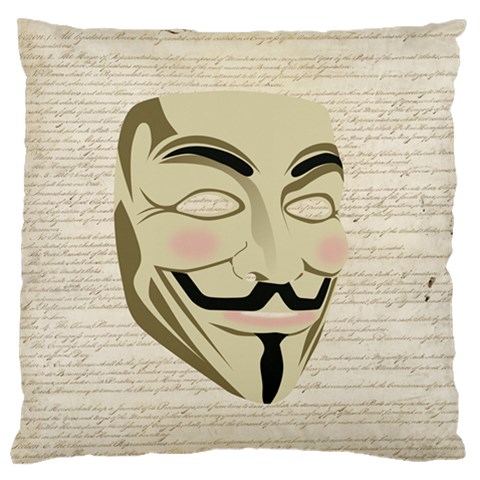 We The Anonymous People Large Cushion Case (Two Sided)  from ArtsNow.com Back