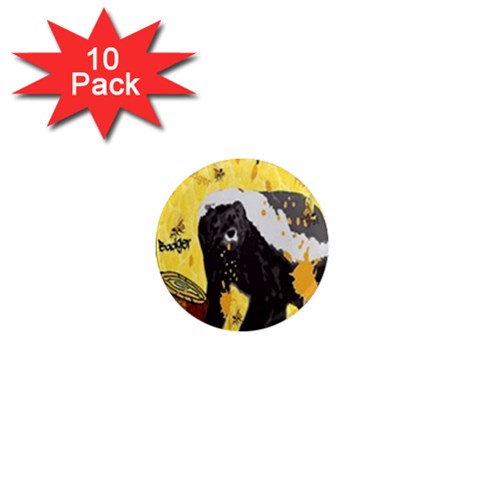 Honeybadgersnack 1  Mini Button Magnet (10 pack) from ArtsNow.com Front