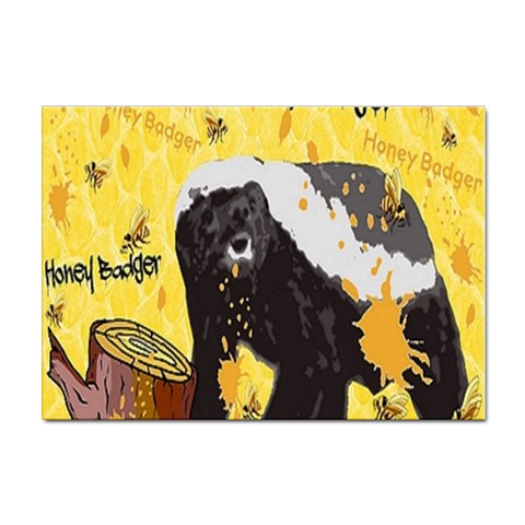 Honeybadgersnack A4 Sticker 100 Pack from ArtsNow.com Front