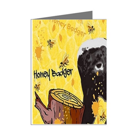 Honeybadgersnack Mini Greeting Card (8 Pack) from ArtsNow.com Right