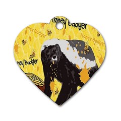 Honeybadgersnack Dog Tag Heart (Two Sided) from ArtsNow.com Front