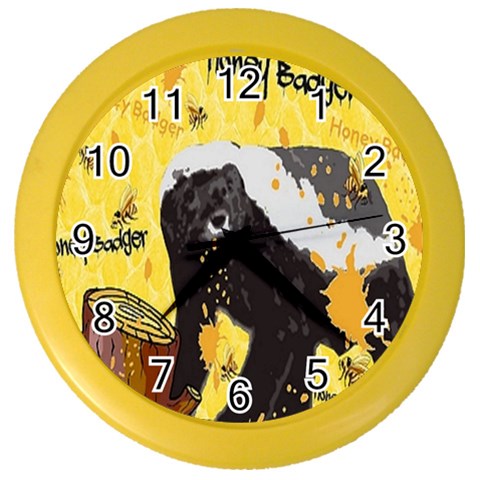 Honeybadgersnack Wall Clock (Color) from ArtsNow.com Front