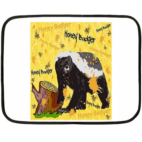 Honeybadgersnack Mini Fleece Blanket (Two Sided) from ArtsNow.com 35 x27  Blanket Back