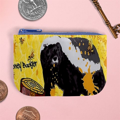 Honeybadgersnack Coin Change Purse from ArtsNow.com Front