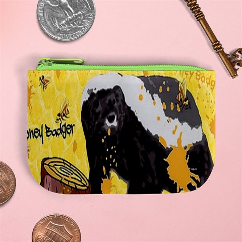 Honeybadgersnack Coin Change Purse from ArtsNow.com Front