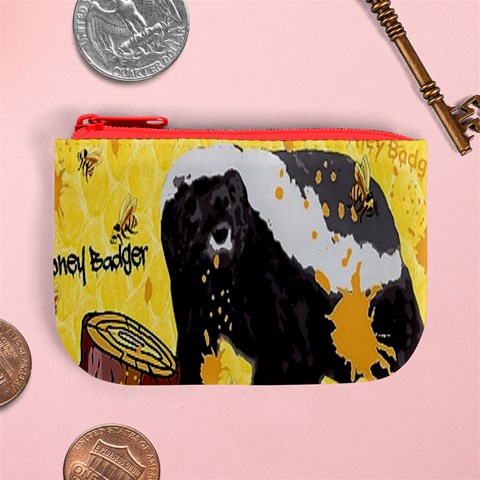 Honeybadgersnack Coin Change Purse from ArtsNow.com Front