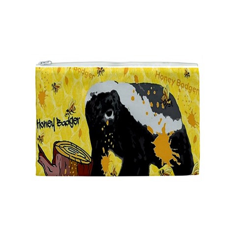 Honeybadgersnack Cosmetic Bag (Medium) from ArtsNow.com Front