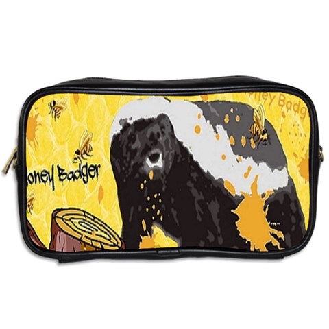 Honeybadgersnack Travel Toiletry Bag (Two Sides) from ArtsNow.com Back