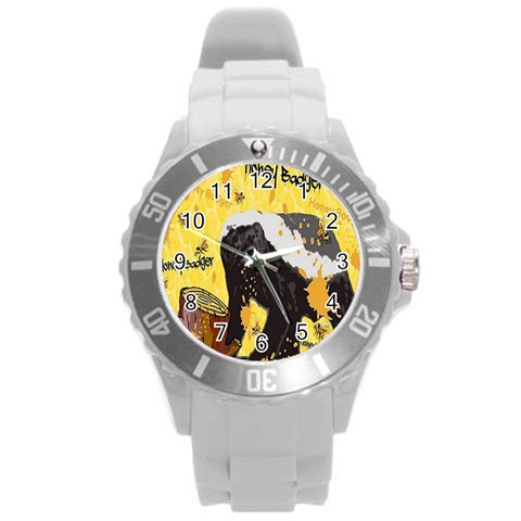 Honeybadgersnack Plastic Sport Watch (Large) from ArtsNow.com Front