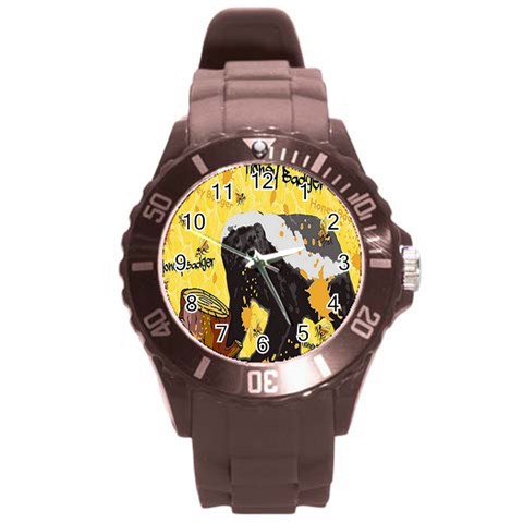 Honeybadgersnack Plastic Sport Watch (Large) from ArtsNow.com Front