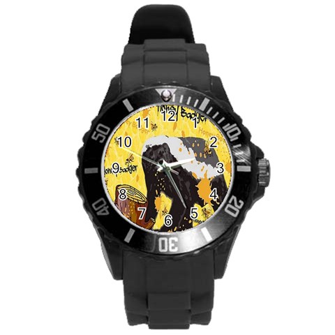 Honeybadgersnack Plastic Sport Watch (Large) from ArtsNow.com Front