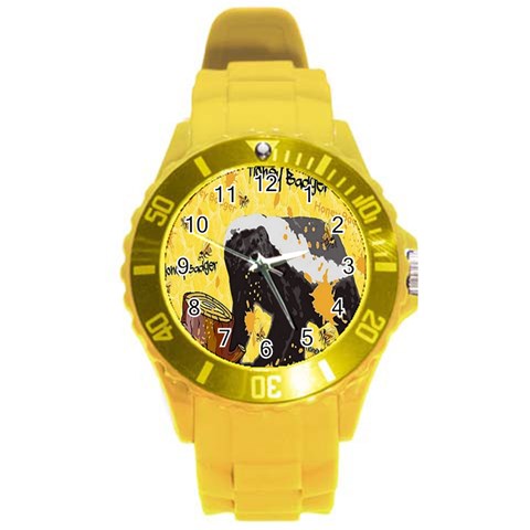 Honeybadgersnack Plastic Sport Watch (Large) from ArtsNow.com Front