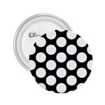 Black And White Polkadot 2.25  Button