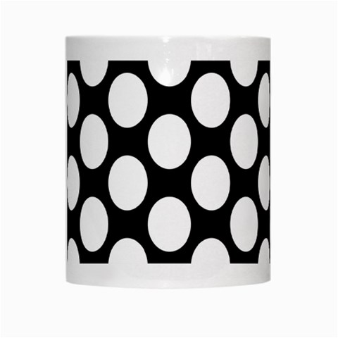 Black And White Polkadot White Coffee Mug from ArtsNow.com Center