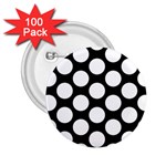 Black And White Polkadot 2.25  Button (100 pack)