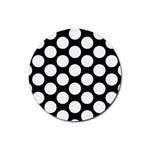 Black And White Polkadot Drink Coasters 4 Pack (Round)