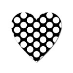 Black And White Polkadot Magnet (Heart)