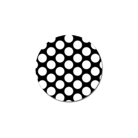 Black And White Polkadot Golf Ball Marker from ArtsNow.com Front