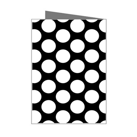 Black And White Polkadot Mini Greeting Card from ArtsNow.com Right