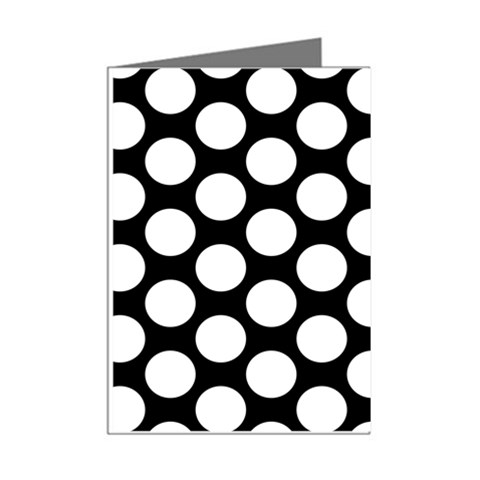 Black And White Polkadot Mini Greeting Card (8 Pack) from ArtsNow.com Right