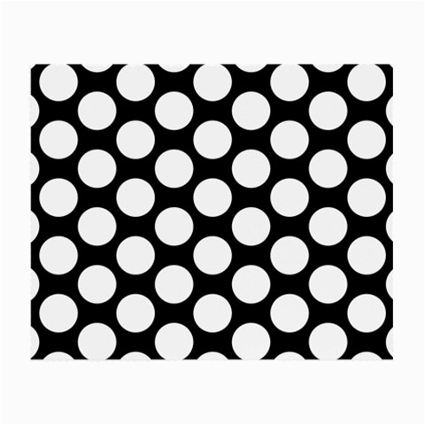 Black And White Polkadot Glasses Cloth (Small, Two Sided) from ArtsNow.com Front