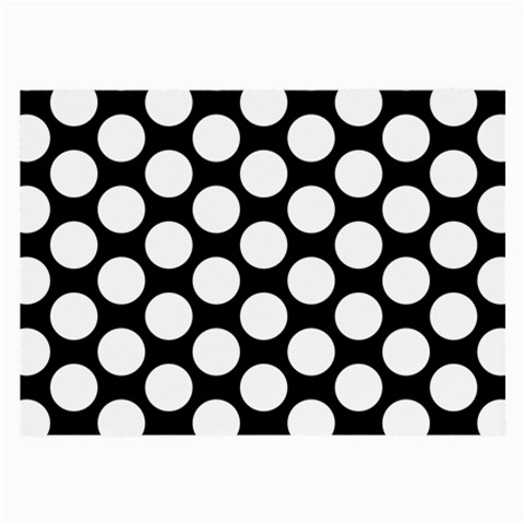 Black And White Polkadot Glasses Cloth (Large, Two Sided) from ArtsNow.com Back