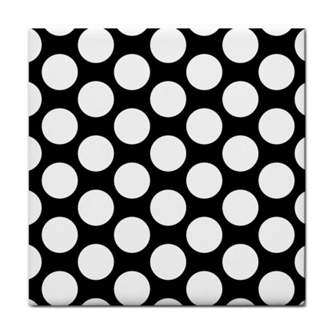 Black And White Polkadot Face Towel from ArtsNow.com Front