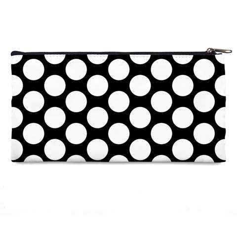 Black And White Polkadot Pencil Case from ArtsNow.com Back