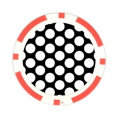 Black And White Polkadot Poker Chip (10 Pack) from ArtsNow.com Front