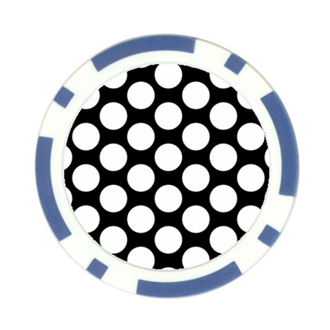 Black And White Polkadot Poker Chip (10 Pack) from ArtsNow.com Front