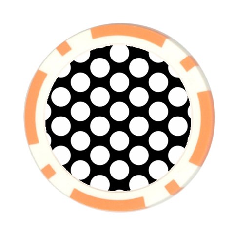 Black And White Polkadot Poker Chip (10 Pack) from ArtsNow.com Front