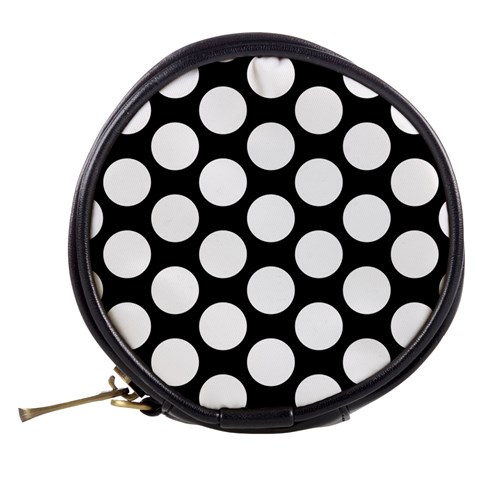 Black And White Polkadot Mini Makeup Case from ArtsNow.com Back