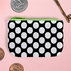 Black And White Polkadot Coin Change Purse from ArtsNow.com Front