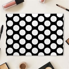 Black And White Polkadot Cosmetic Bag (XL) from ArtsNow.com Front