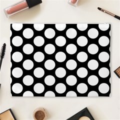 Black And White Polkadot Cosmetic Bag (XL) from ArtsNow.com Back