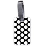 Black And White Polkadot Luggage Tag (One Side)