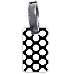 Black And White Polkadot Luggage Tag (Two Sides) from ArtsNow.com Back