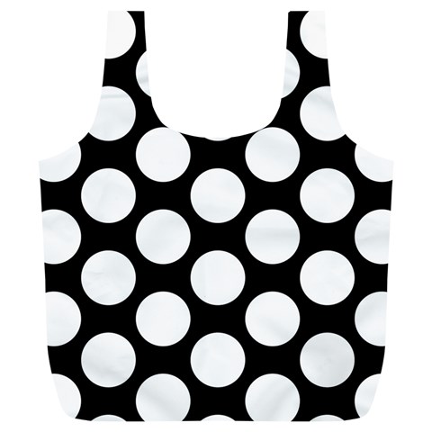 Black And White Polkadot Reusable Bag (XL) from ArtsNow.com Back