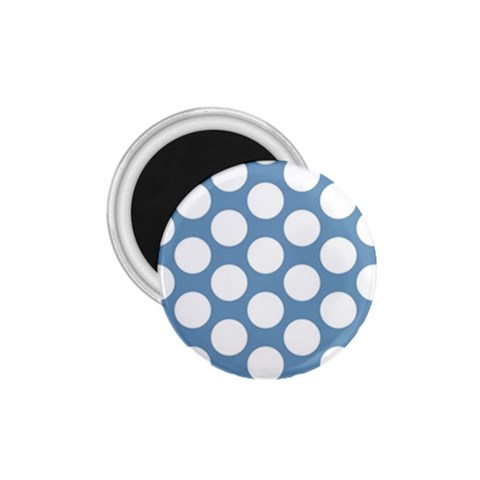 Blue Polkadot 1.75  Button Magnet from ArtsNow.com Front